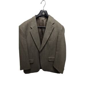 Chaps Brown Checkered Blazer